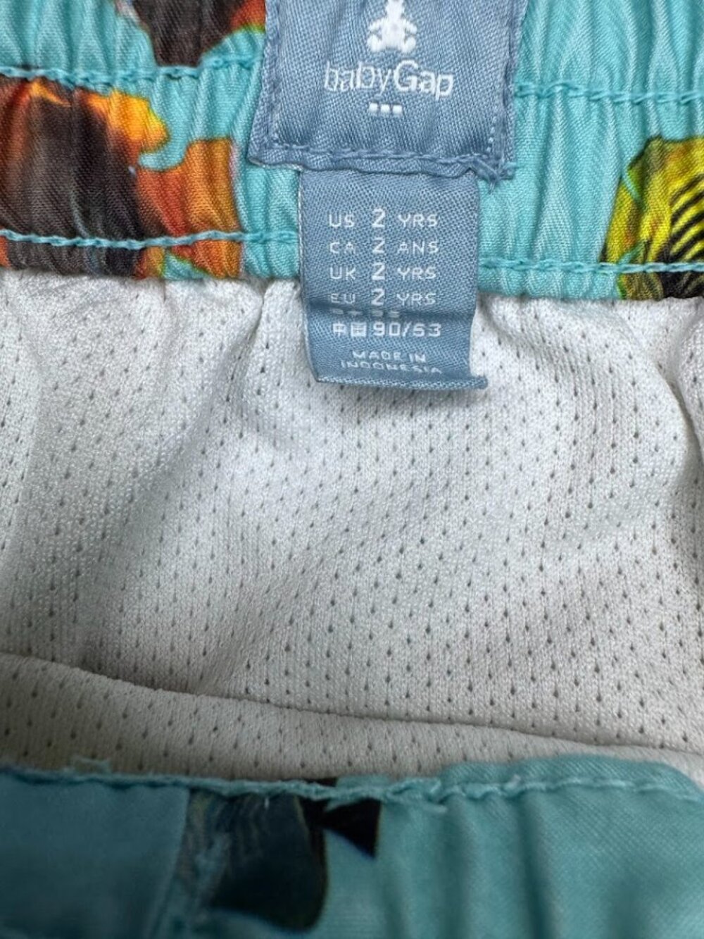 Ocean Shark Fish Print Swim Trunks Boys 2 Years Blue - Picture 2 of 3